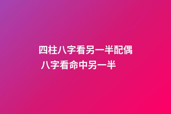 四柱八字看另一半配偶 八字看命中另一半